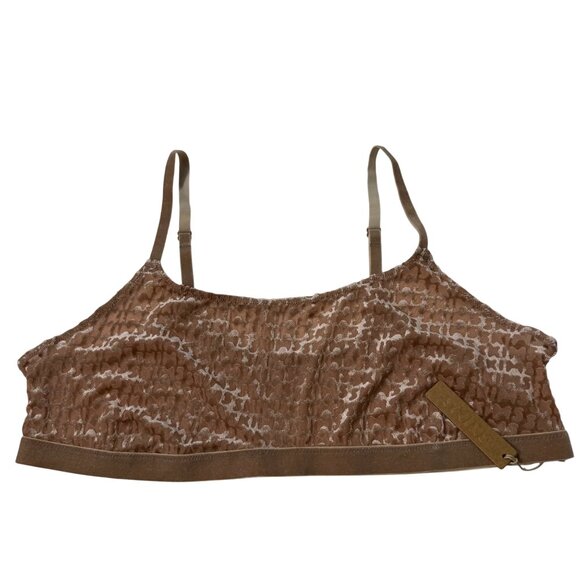 SKIMS Velvet Logo Scoop Bralette + String Bikini Sienna XL/2X - Picture 3 of 11